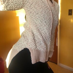 Knit sweater hoodie